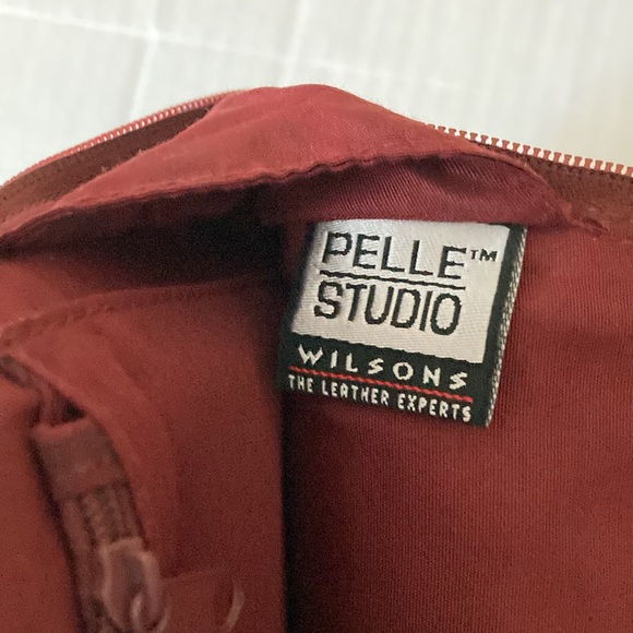 Pelle Studio Wilson  Leather backpack, deep red, NWOT, pockets/compartments - Picture 8 of 12